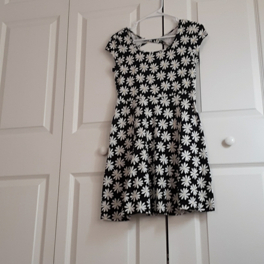Black sunflower dress
